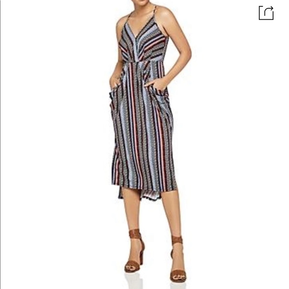 BCNGeneration Faux Wrap Midi Dress - Multi - Size M